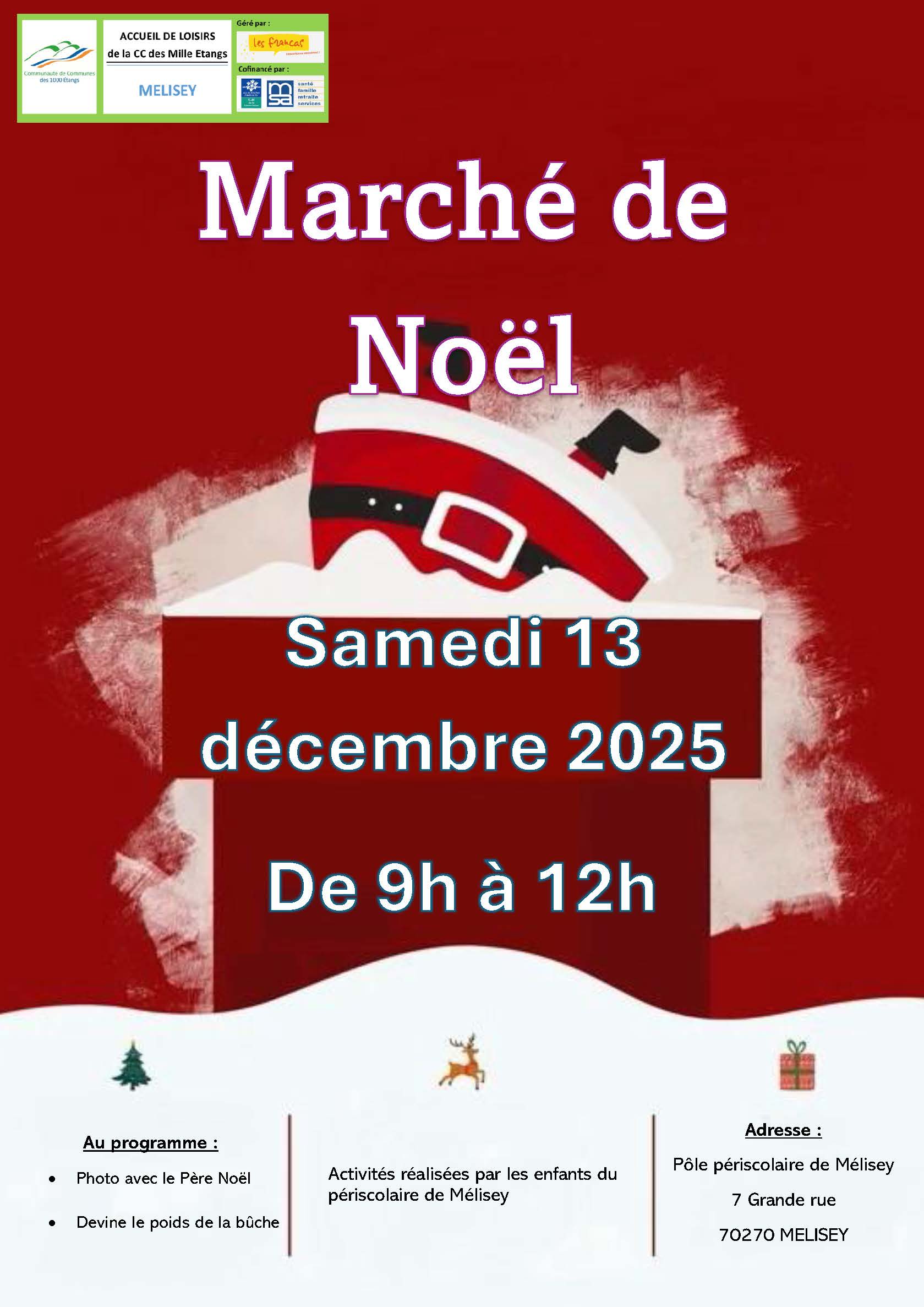 Marché de Noël du périscolaire de Melisey